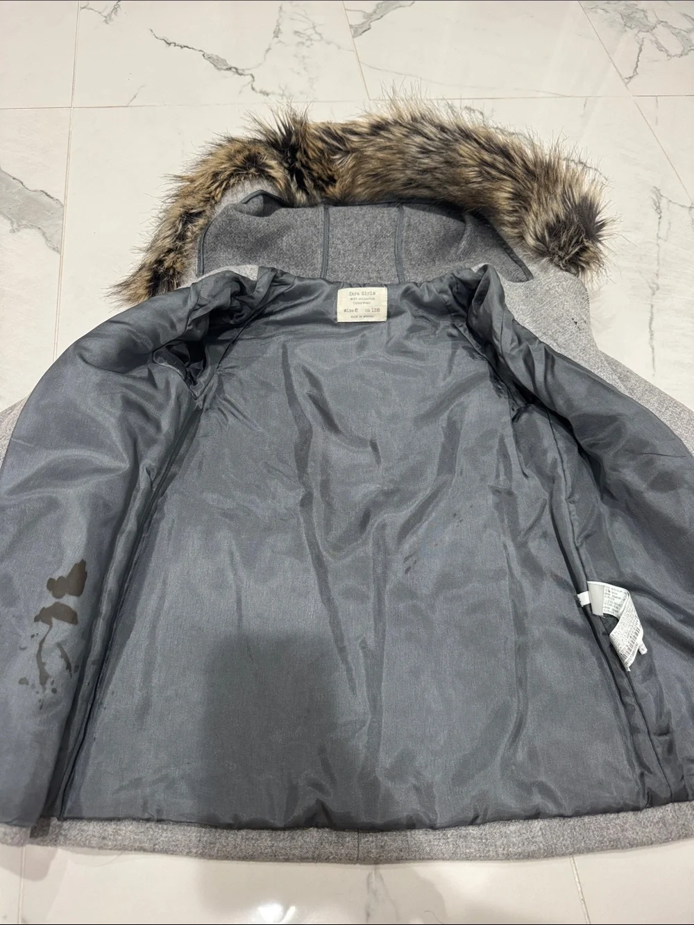 Zara girls wool coat- 8